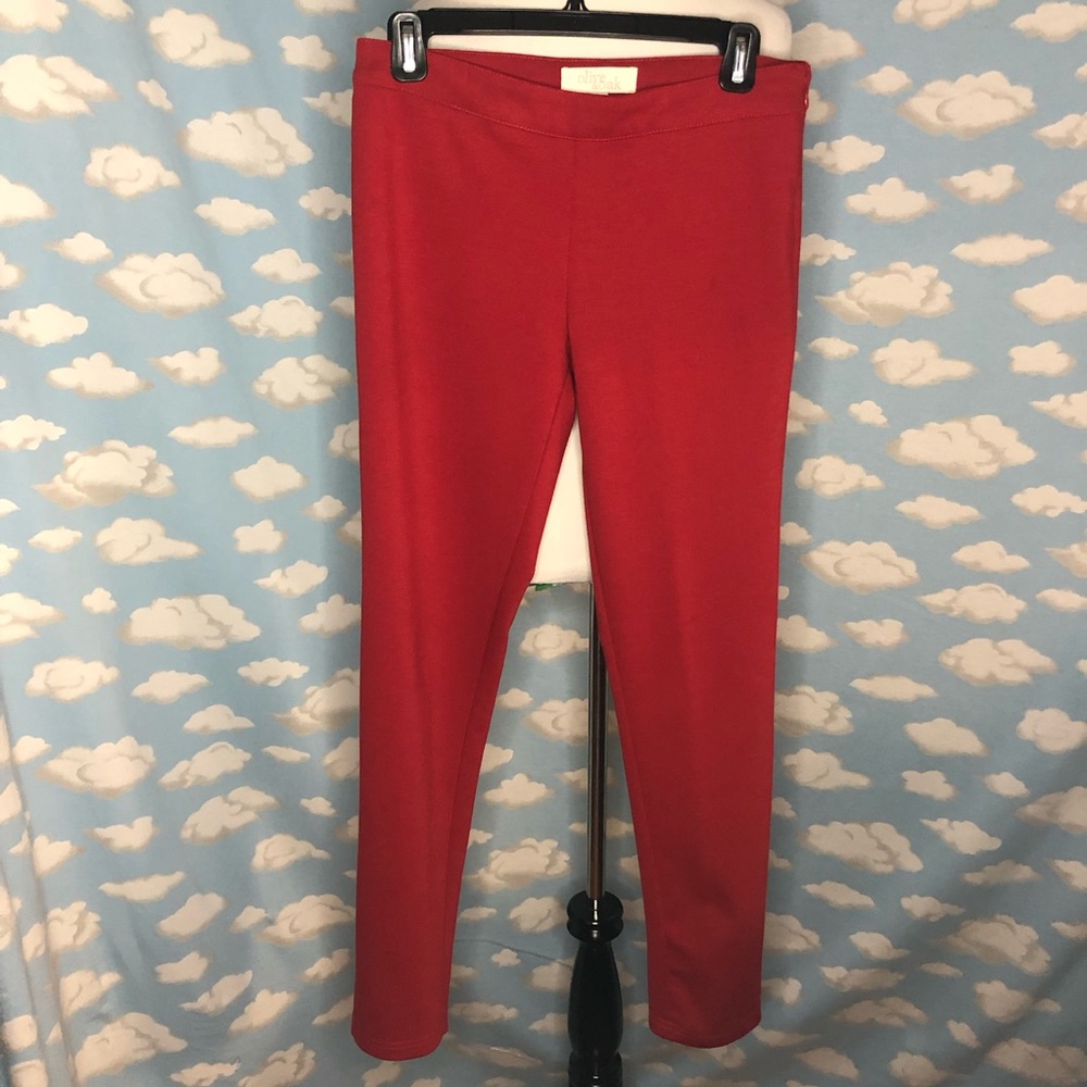 Olive & Oak Slim Flat Front‎ Pants Red Size 4